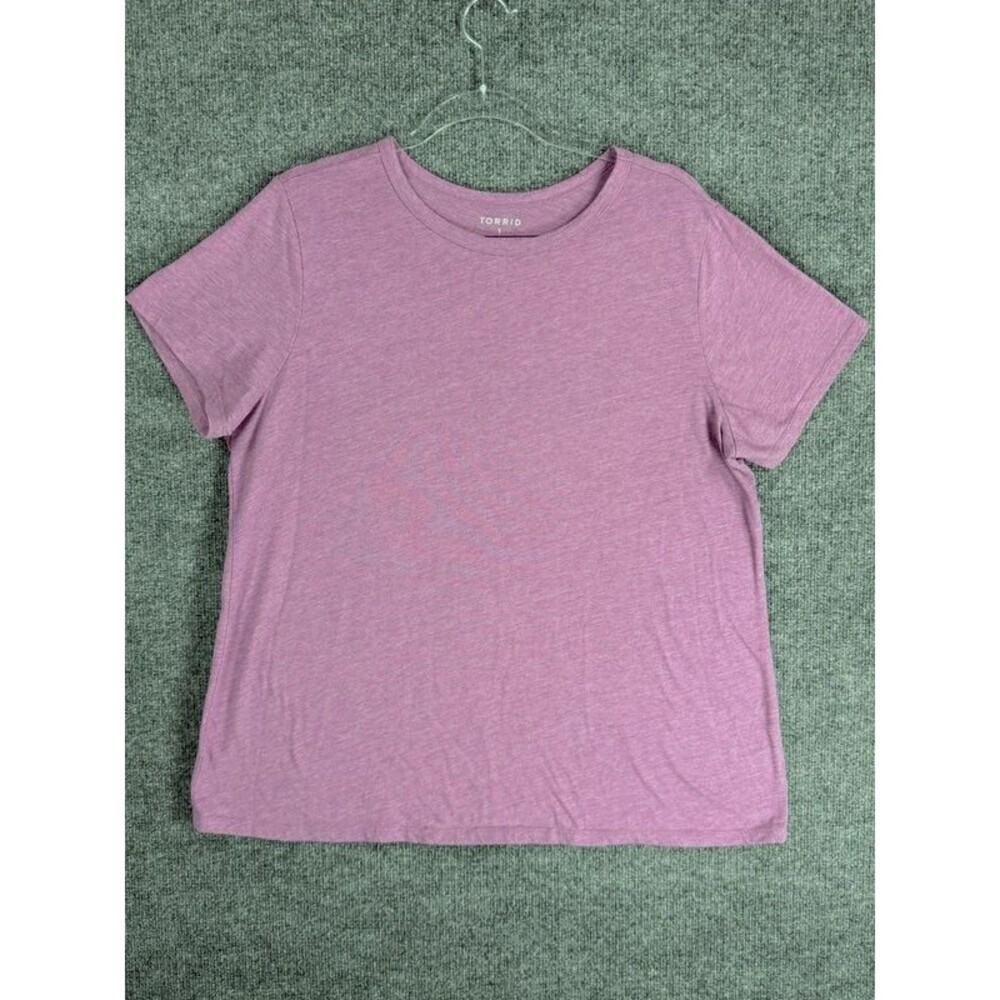 Torrid Women’s Size 1 1X Purple Heather Classic Fit Crewneck T-Shirt